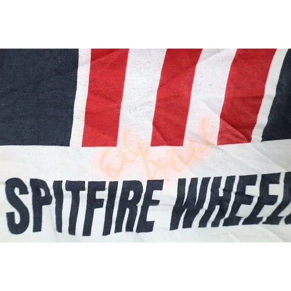 Vintage 80s Spitfire Wheels Mens XL Distressed Skateboarding T-Shirt Black USA